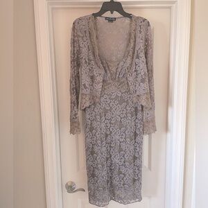 Ann Ferriday Vintage Lace Dress & Jacket Ensemble